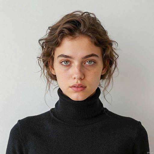 Portrait of a Young Woman in Turtleneck