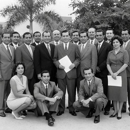 Vintage Group Business Portrait Outdoors