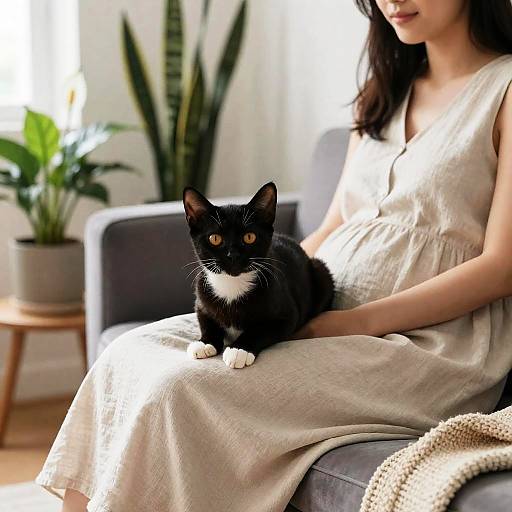 Curious Black Kitten in Cozy Coastal Home