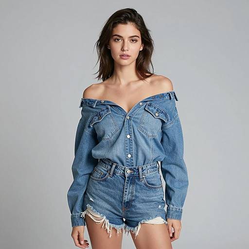Modern Fashion Portrait in Casual Denim