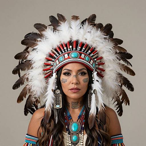 Regal Native American Woman Portrait