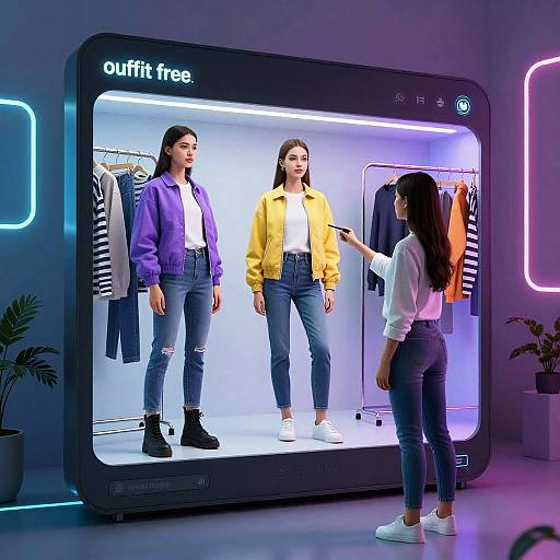 Futuristic AI Virtual Fitting Room