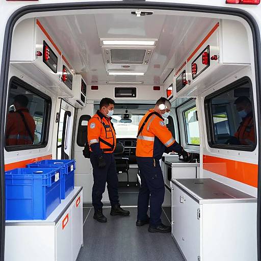 Ambulance Interior with Paramedics