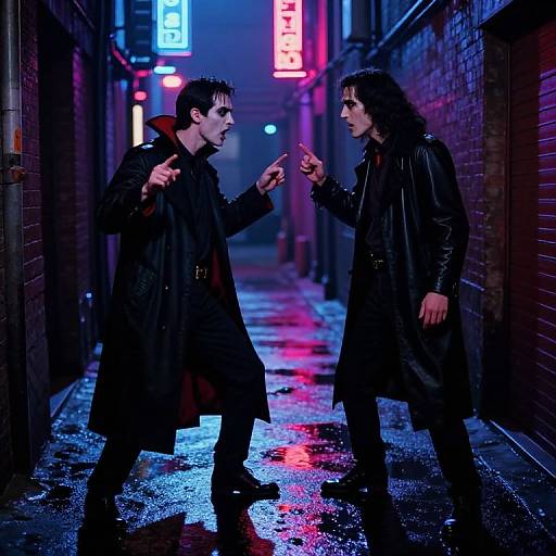 80s Vampire Hunter Neon Showdown