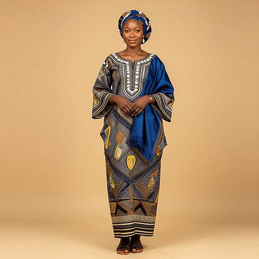 Woman in Traditional African Attire