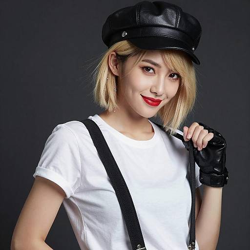 Edgy Punk Style Young Woman Portrait