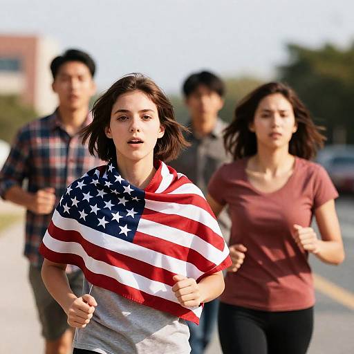 Dynamic Outdoor Running Photography Scene