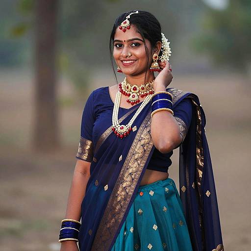 Traditional Sadi Mathi Chaniya Choli Style