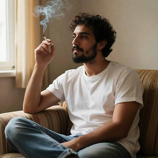 Candid Portrait of a Bearded Man