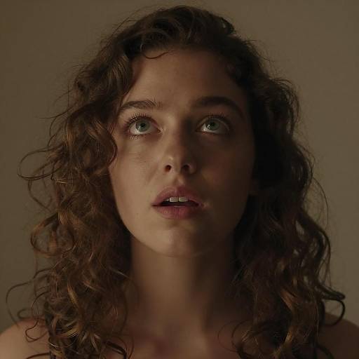 Intense Gaze of a Young Woman