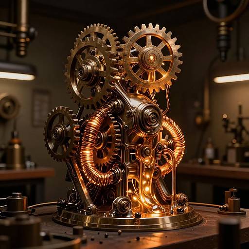 Steampunk Flowforge Liquid Metal Sculpting