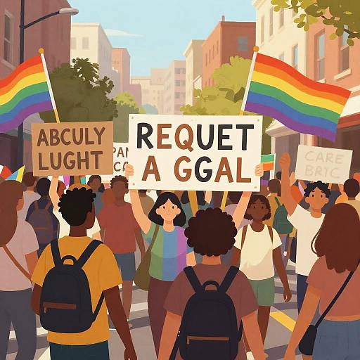 Egality Protest in Vibrant City