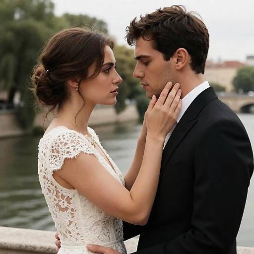 Romantic Couple Near River