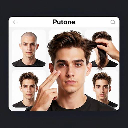 Virtual Bald Hairstyle Transformation UI