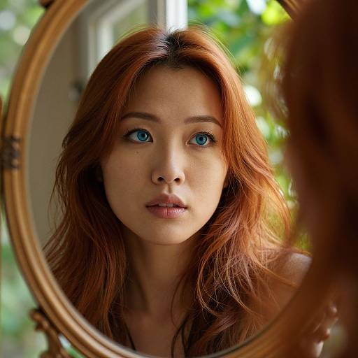 Portrait of East Asian Woman in Sunlight