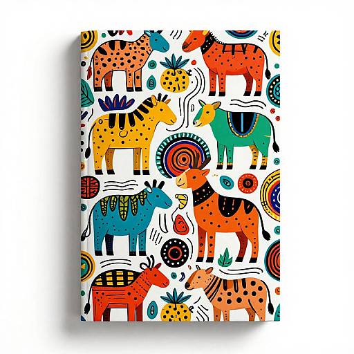 African-Inspired Doodle Animal Cover