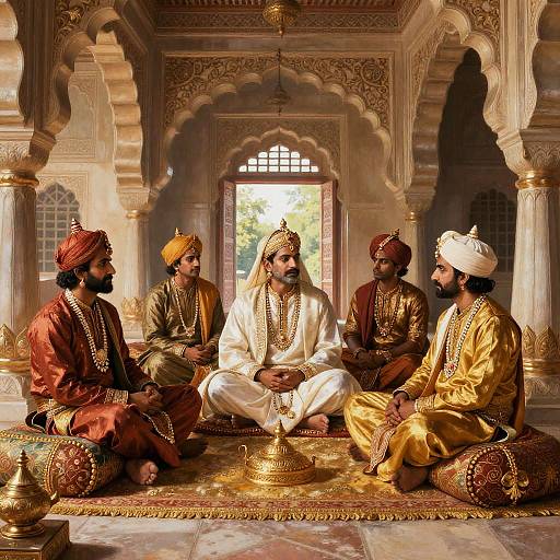 Holkar Dynasty Royal Court Scene