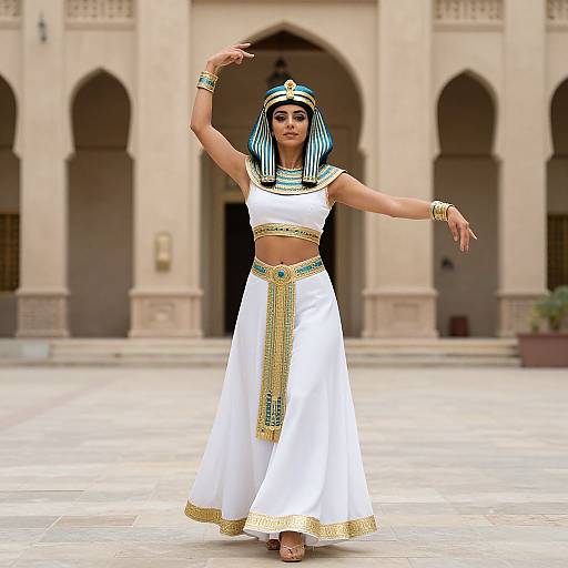 Woman in Egyptian Dance Costume