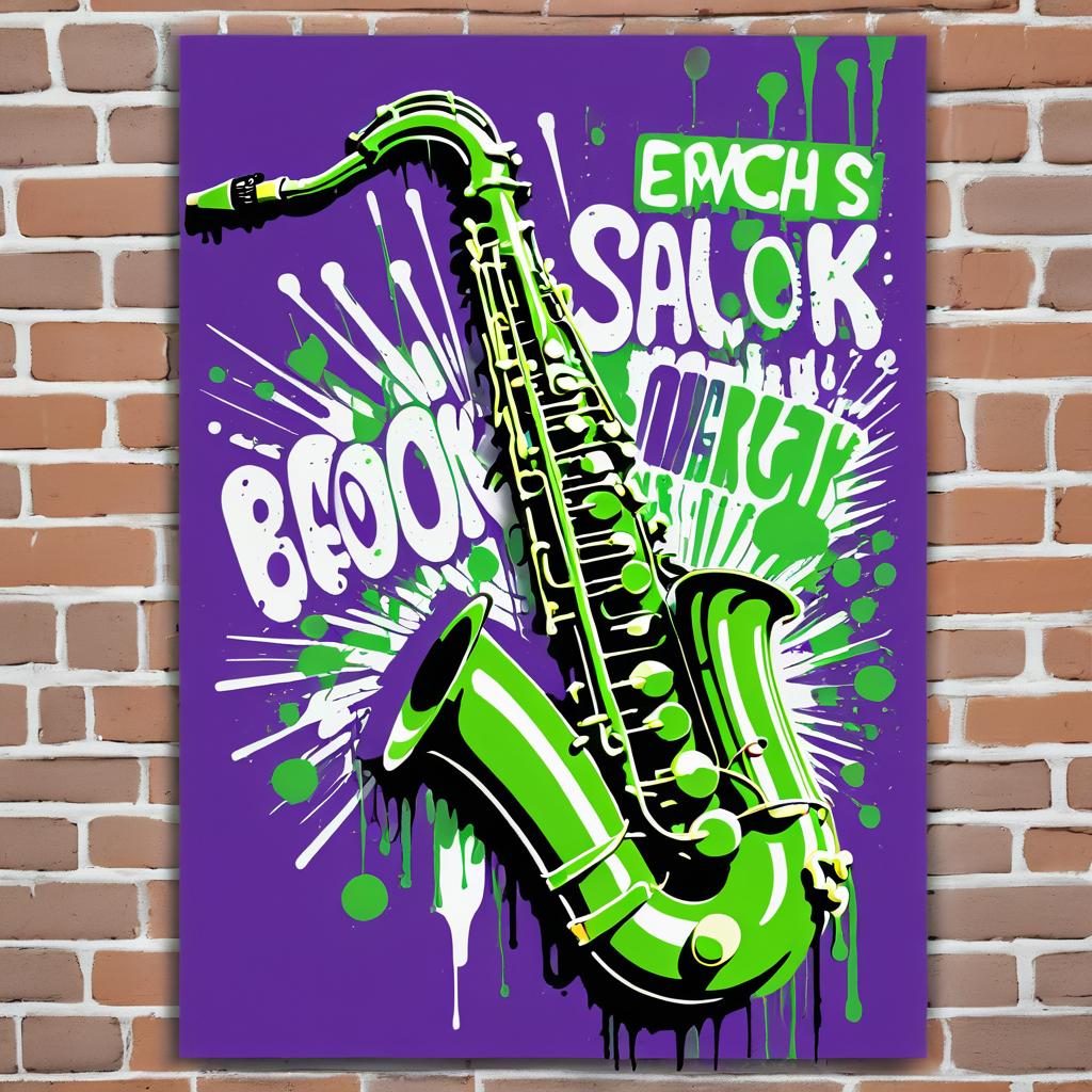 Groovy 60s Saxophone Rock Poster