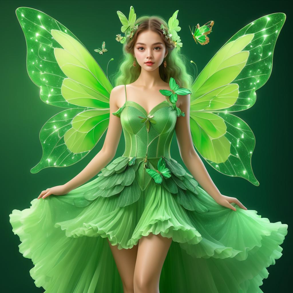 Fairy Tale Elegance: A Young Woman's Magic