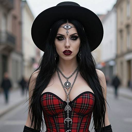 Gothic Woman with Dramatic Style