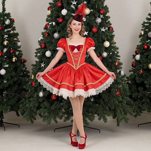 Woman Nutcracker in Festive Dress