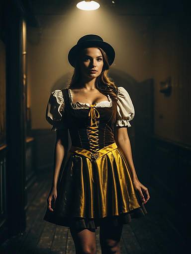Oktoberfest Woman in Traditional Dress