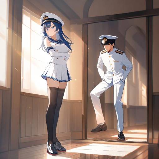 Navy Admiral in Elegant Gallery Setting
