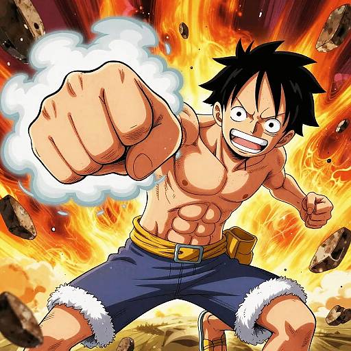 Luffy Gear Six Epic Punch Showdown