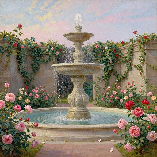 Victorian Garden with Grand Fountain