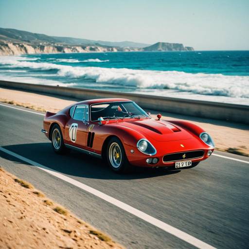 Nostalgic Drive: Vintage Red Ferrari GTO