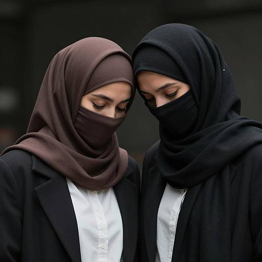 Mysterious Figures in Dark Clothing