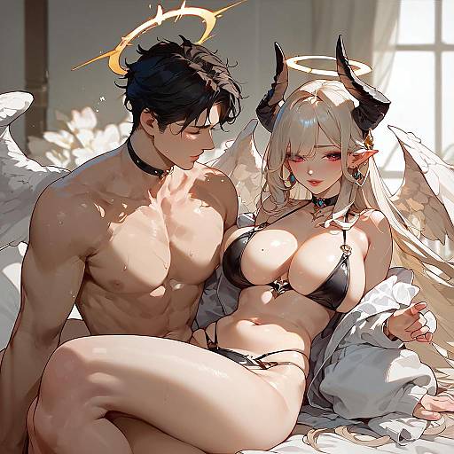 Angelic Harem with Cute Succubi