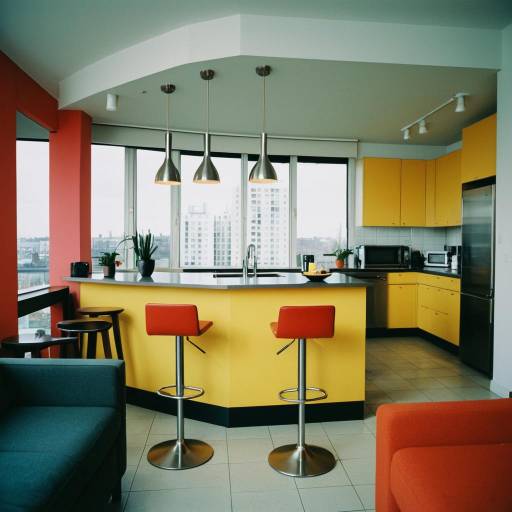 Modern Scandinavian High-Rise Apartment Kitchen