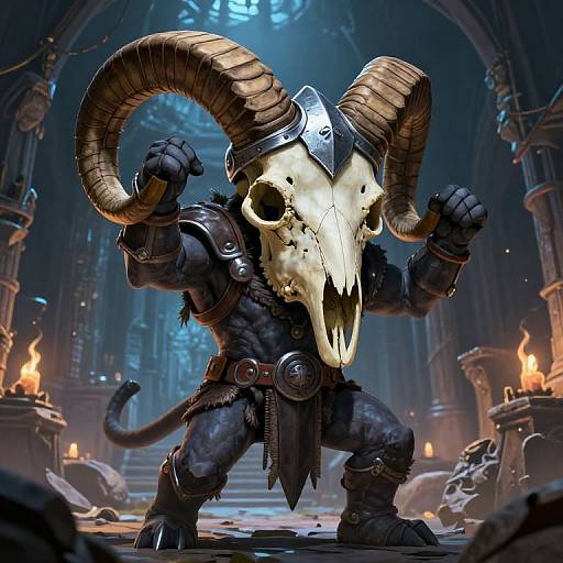 D&D Frost Giant with Ram Skull Helmet