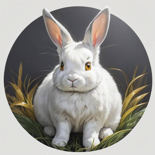 Realistic Rabbit with Golden Eyes Realistic Rabbit with Golden Eyes