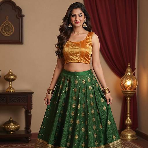 Elegant Indian Woman in Traditional Attire