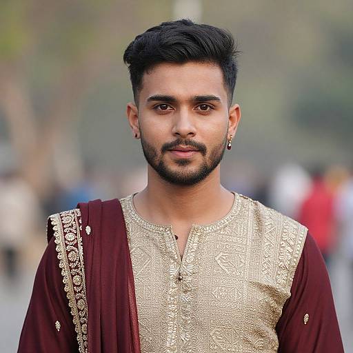 Realistic Male Dulha Dress Portrait