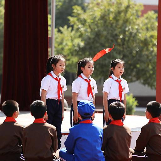 Charming Outdoor School Play Performance