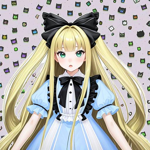 Illustration of Mononobe alice, nijisanji in the style of Bowalia