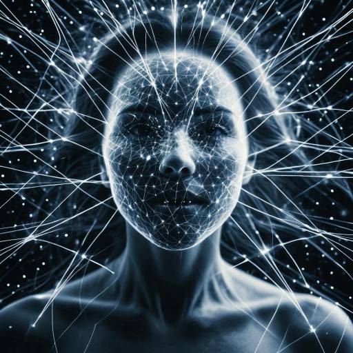 Quantum Woman Glowing with Atomization Energy