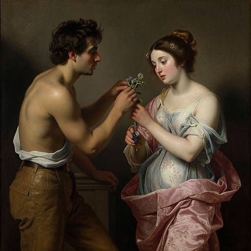 Classical Painting of Man and Woman