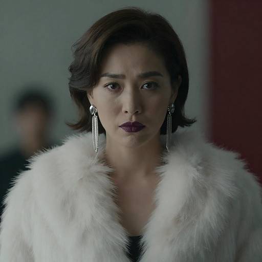 Cinematic Portrait of a Serious Woman