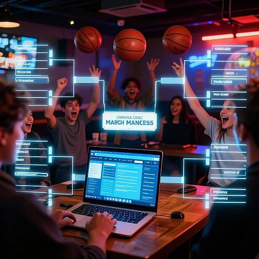 Dynamic March Madness Fundraiser Scene