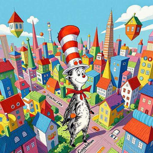 Whimsical Dr. Seuss-Inspired Cityscape