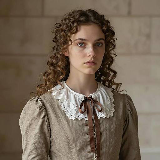 Young Woman in 18th Century Style Dress