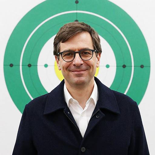 Portrait of a Smiling Middle-Aged Man