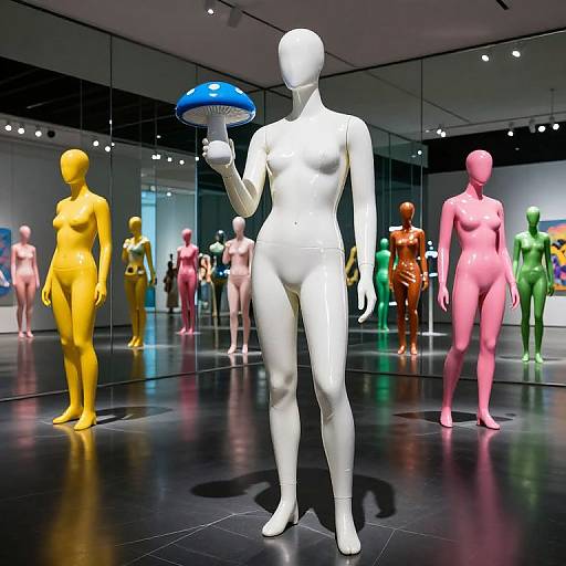 Surreal Latex Mannequin Art Installation