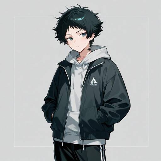 Stylish High-Schooler with Unique Features Stylish High-Schooler with Unique Features