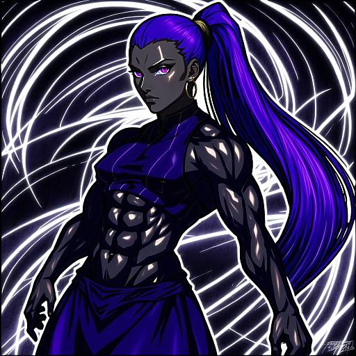 Illustration of Assassin (fate/zero), fate (series) in the style of Boppin